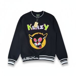 Krazy Cat Graphic Black Sweatshirt by Stall &Dean..Nwt Size Medium